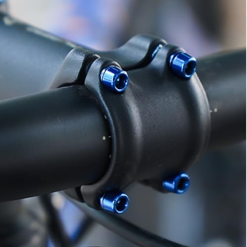 Bicycle Stem Bolts with Washers - M5x18mm - Blue