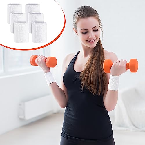 Wettarn 6 Pcs 4 Inch Wrist Sweatbands