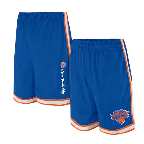 NBA Men's Air Mesh Basketball Shorts - New York Knicks, Large