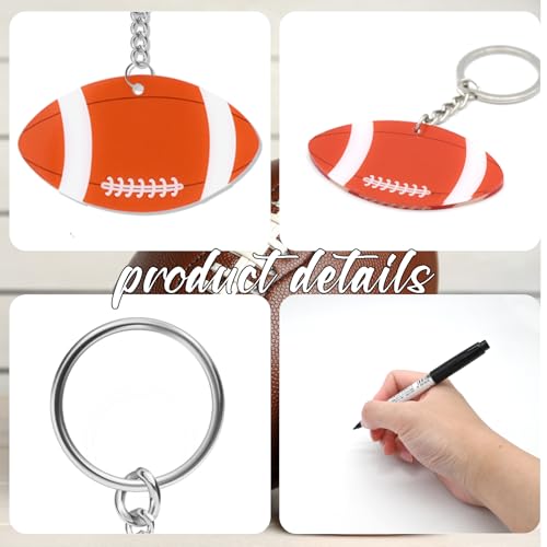 12 Pcs Volleyball Acrylic Keychains with Marker - DIY Party Favors