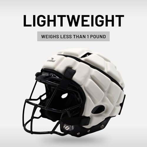 Soft-Shell Football Helmet Cover - Impact Reduction - White