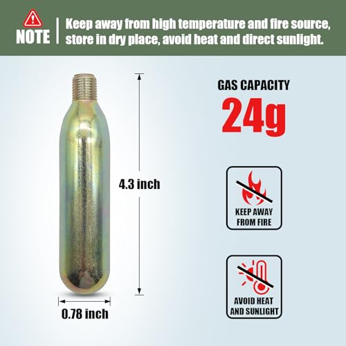 24 Gram CO2 Cartridge for Life Jacket Rearming Kit - 1 Pack