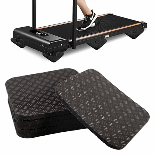 High Density Non-Slip Treadmill Mat Pads - 4x4 Inch, 4 PCS
