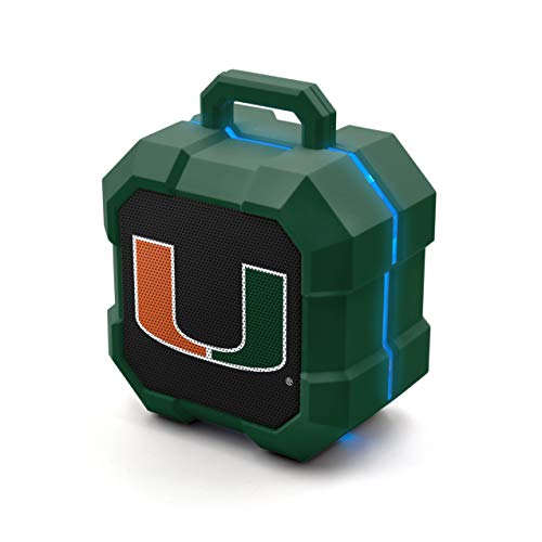 Miami Hurricanes SOAR Shockbox LED Wireless Bluetooth Speaker - Unisex Portable Sports Audio