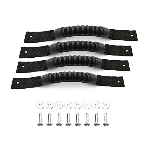 CLIO Black Kayak Carry Handles 4 Pack with Screws for Ocean & Canoe