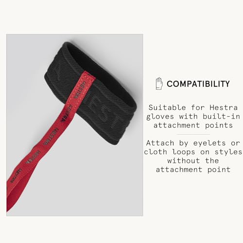 Hestra Women's Elastic Wrist Leash for Gloves - Black, Size 5-9