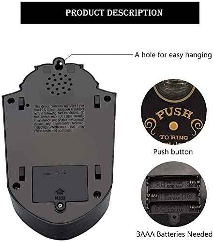 Gutecomuik Halloween Decorations, Halloween Doorbell, Animated Eyeball with Spooky-Sounds, Creepy Animated Eyeball, Trick Or Treat Event for Haunted House Halloween Party