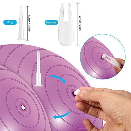 16-Piece Exercise Ball Plug Replacement Kit with Needle and Nozzle