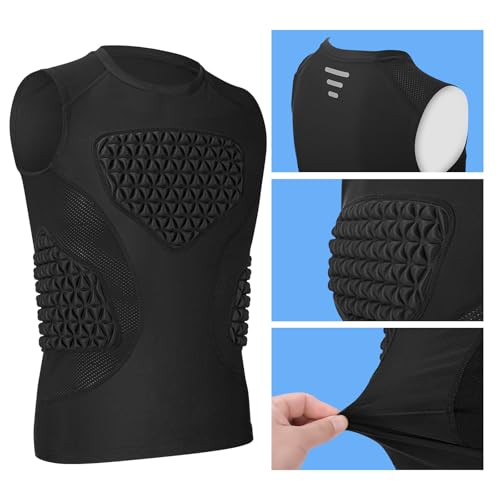 PORTEC Youth Black Padded Baseball Chest Protector Medium Impact Shield