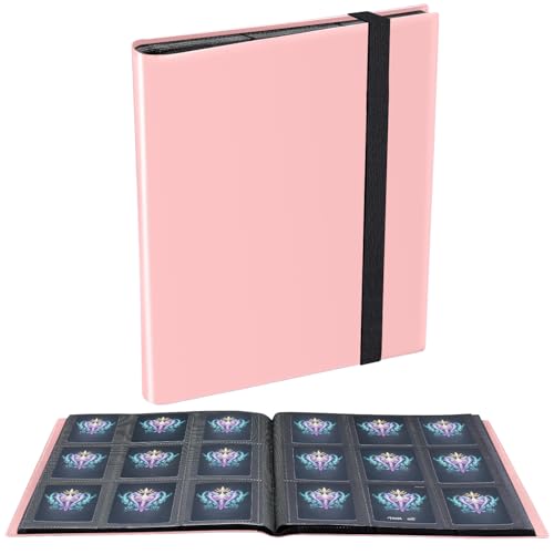 360 Pocket Trading Card Binder - Side Loading Card Holder - Pink