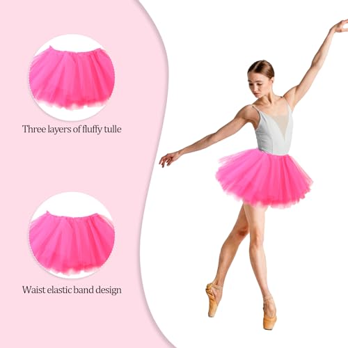 Pink Tutu Skirt for Women - 5 Layer Classic Tulle Tutu - Hot Pink