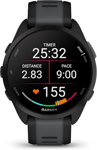 Garmin Forerunner 165 GPS Smartwatch - Black/Slate Grey