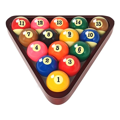 Solid Wood Pool Ball Triangle Rack - Burgundy, 2-1/4" Size