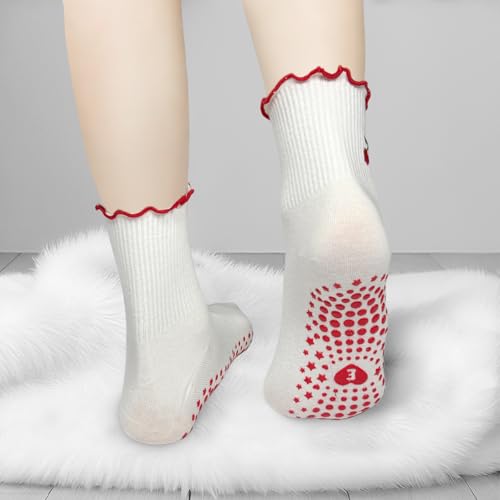 Non-Slip Pilates Grip Ankle Socks - Women's Yoga Socks - Honey Peach