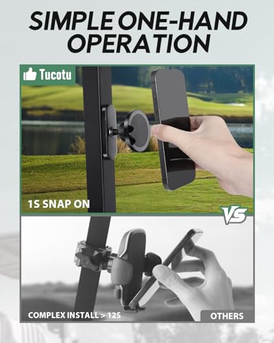 Magnetic Golf Cart Phone Holder - Strong N52 Magnet, 1PC
