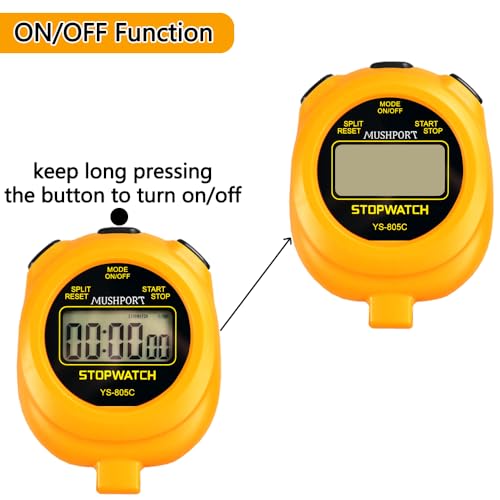 Digital Stopwatch Timer with Countdown - 2 Pack, Orange
