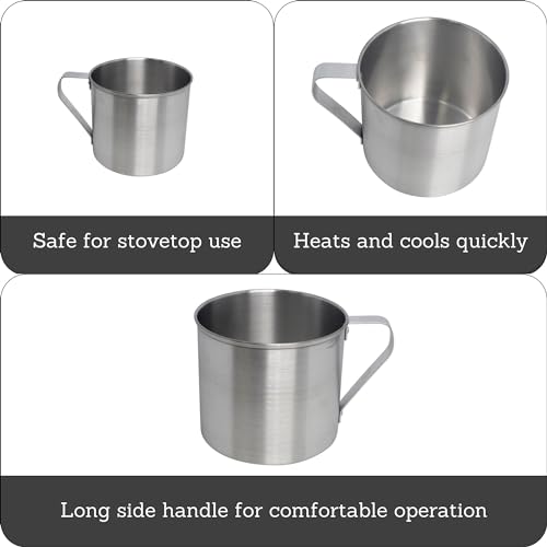 1.25-Quart Aluminum Mug for Camping and Stovetop Use - 40 Ounces