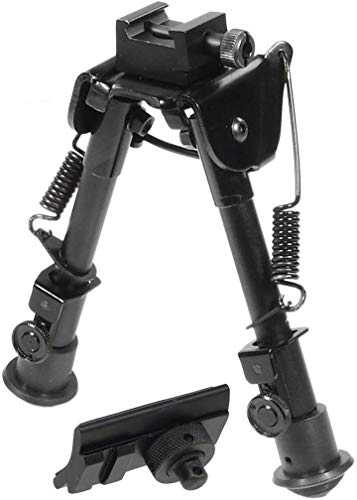 Tactical Bipod with Rubber Feet - Adjustable Height 6.1"-7.9"
