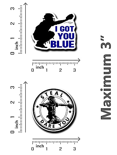 Baseball Umpire Sticker Set - I Love Umpires - 4 Pcs 2-Inch Full Color
