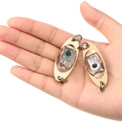 Skylety 10 Pcs LED Fishing Lures Flasher Saltwater Bass Bait for Deep Sea & Boat Fishing
