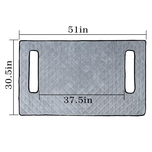 Golf Cart Seat Covers - Thick Plush Towel Blanket, Light Gray
