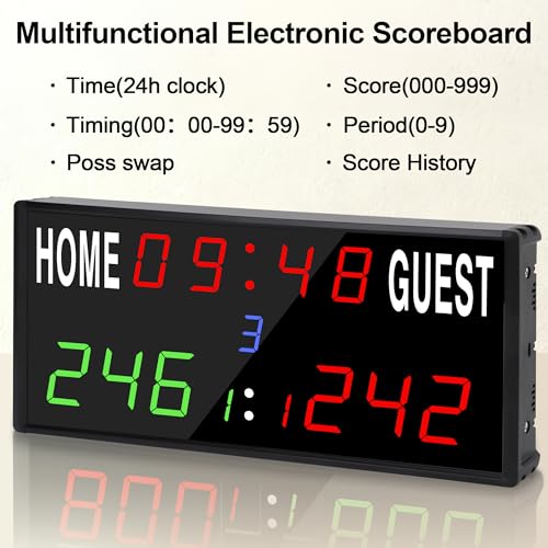 Digital Scoreboard with Timer & Remote - Medium Size