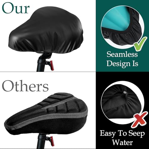 Waterproof Bike Seat Covers - 2 Pack Elastic Bicycle Saddle Protectors