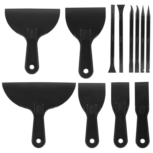 Murtenze 12PCS Plastic Putty Knife Set, Multipurpose Spackle Knife, Scrapers, 3D Printing, Wallpaper, Drywall, Polypropylene Handle