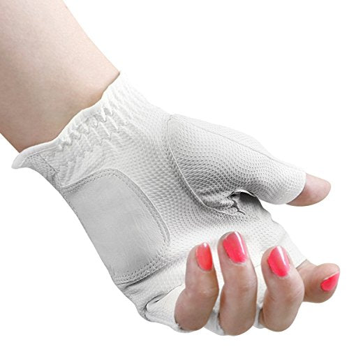 Powerbilt Countess Half-Finger Ladies Golf Glove - Large (LH for Right-Handed)
