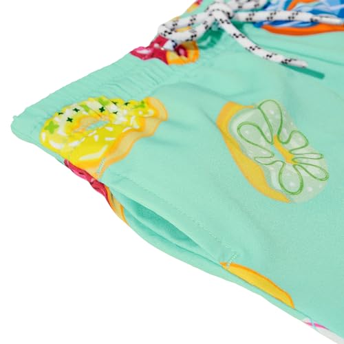 Boys Swim Trunks Quick Dry Board Shorts - 3T C Green Donuts