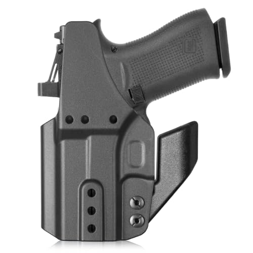 Warriorland IWB Holster with Optic Cut for Glock 43X/43X MOS/43/48 - Black, Right-Hand