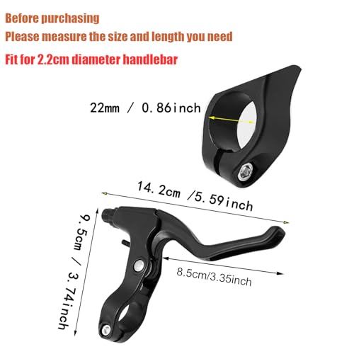 Lightweight Aluminum Alloy Bicycle Brake Levers - 2.2cm Diameter