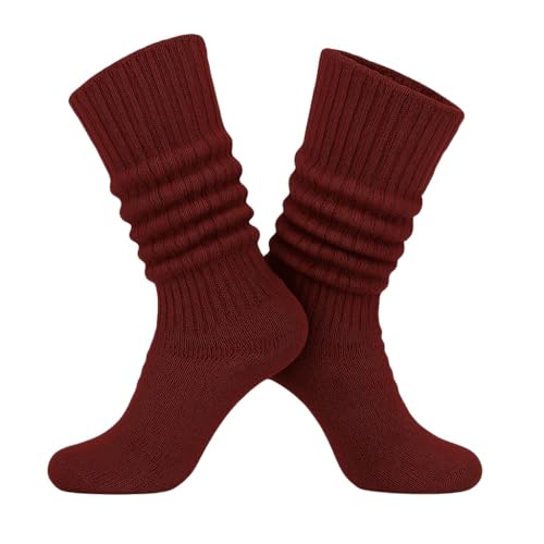 Heavyweight Slouch Crew Socks for Women - Peach, Size 5-10