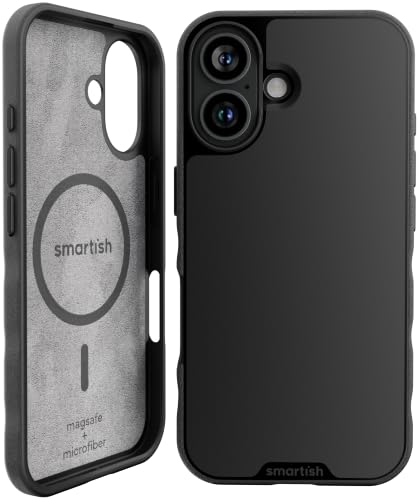 Smartish iPhone 16 MagSafe Case, Gripmunk, Slim Magnetic Grip Black
