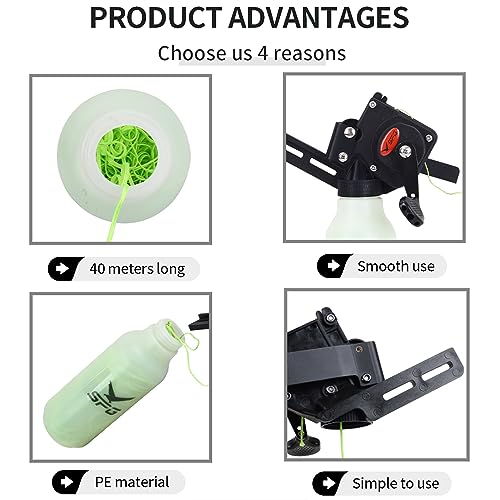 SPG Bowfishing Reel Bottle Fishing Reel Kit with 40M Line for Right Hand Compound & Recurve Bows