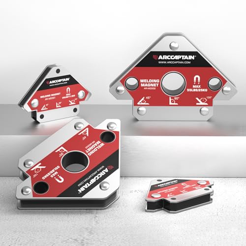 ARCCAPTAIN Welding Magnets 25LB&55LB 4Pcs Welding Magnet Set, Magnetic Welding Holder, Holding Power Welding Accessories