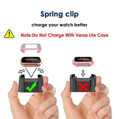 Fitbit Versa Lite Screen Protector Case - Pack of 5, Full Protection