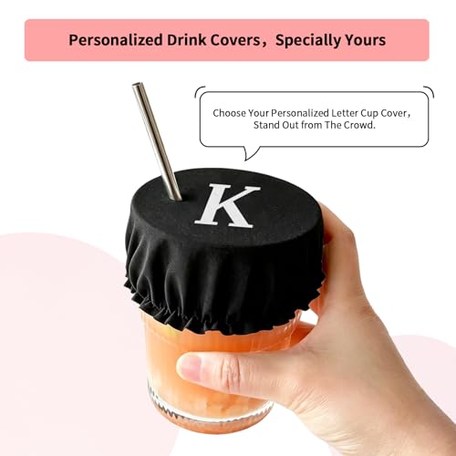 Personalized Drink Covers for Alcohol Protection - Letter K