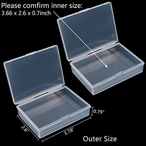 Clear Playing Card Storage Case - 2 Pack, Compact Plastic Deck Holder