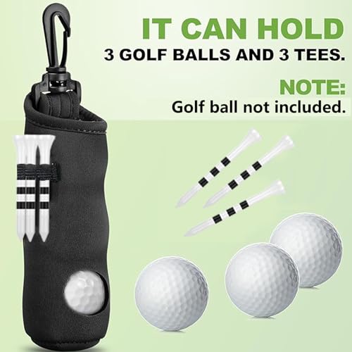 11-Piece Golf Accessories Kit with Bag, Tees & Brush - Black