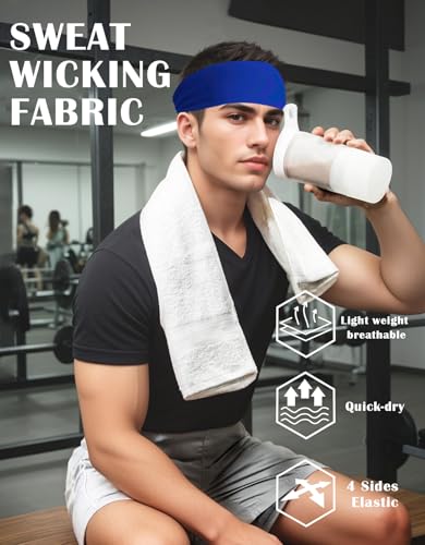 Non-Slip Sweat Headband for Men & Women - Royal Blue