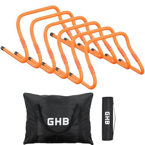 Adjustable Agility Hurdles Set - 6 Pack for Speed Training