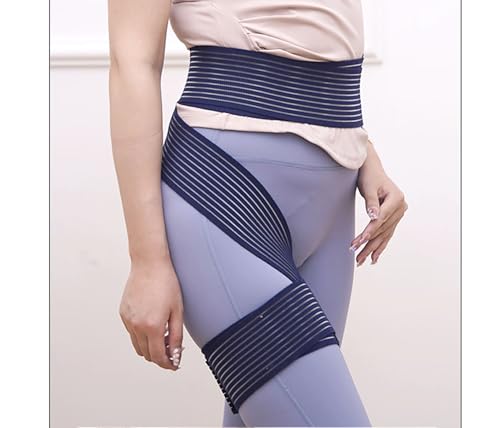 Hip Support Belt - 110 Inch x 3 Inch Adjustable Nylon Groin Wrap - Black