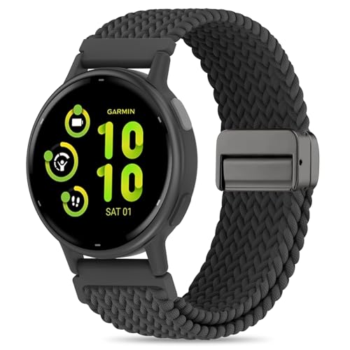 20mm Magnetic Braided Nylon Watch Band for Garmin Vivoactive & Venu