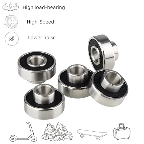 608-RS Ball Bearings - 16 Pack Rubber Sealed Deep Groove - 8x22x7mm