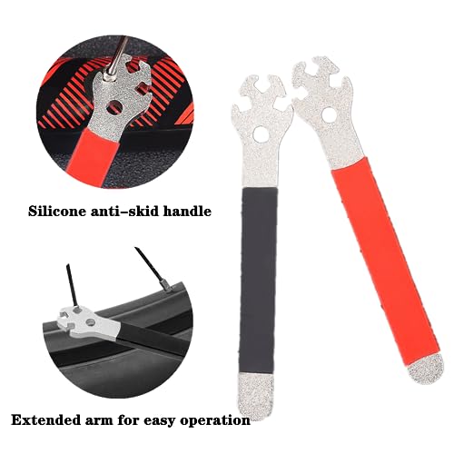 Bicycle Spoke Wrench Set - 2 Durable Tools with Anti-Slip Handle