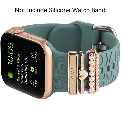 Decorative Rings Loops for Apple Watch - Love Rose Gold