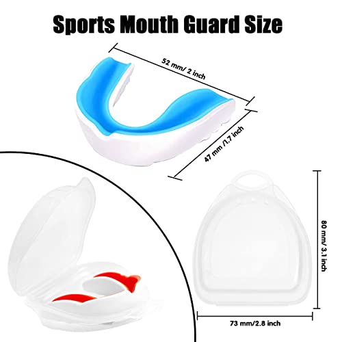 Sports Mouth Guard for Kids - 2 Pcs, Blue & Red, BPA Free