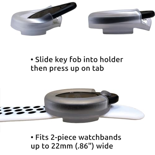 Keysy Key Fob Holder for Watch Band - RFID Compatible - Black