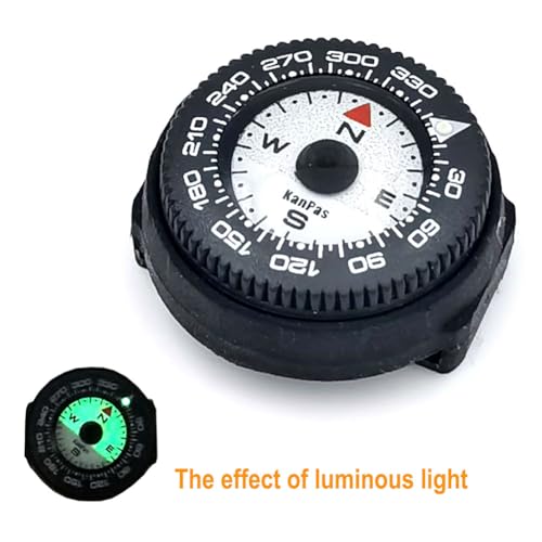 Mini Button Compass with Turnable Bezel for Watchbands